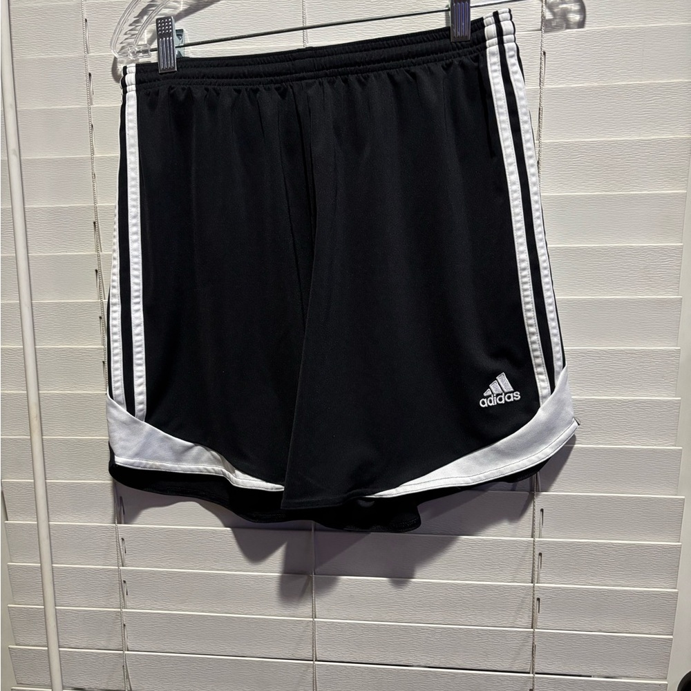 Adidas Women's Black and White Athletic Shorts